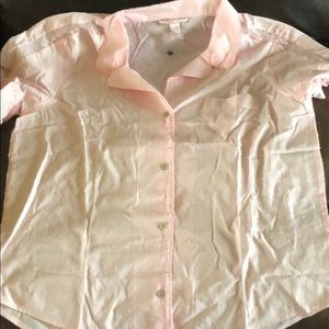 Victoria Secret lite pink button up shirt